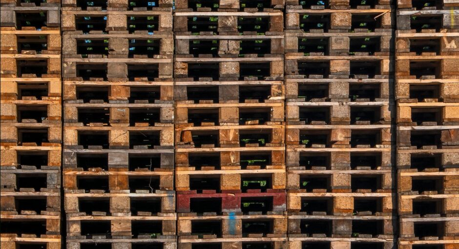 a-large-stack-of-wooden-pallets